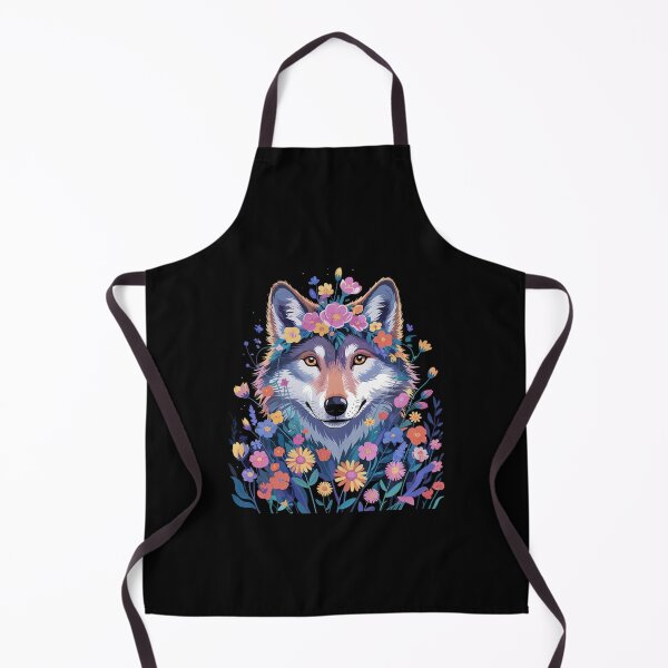 Item preview, Floral Wolf Lover Vintage Flowers Wolf Face For Wolves Lover  designed and sold by RoyTill0Art.