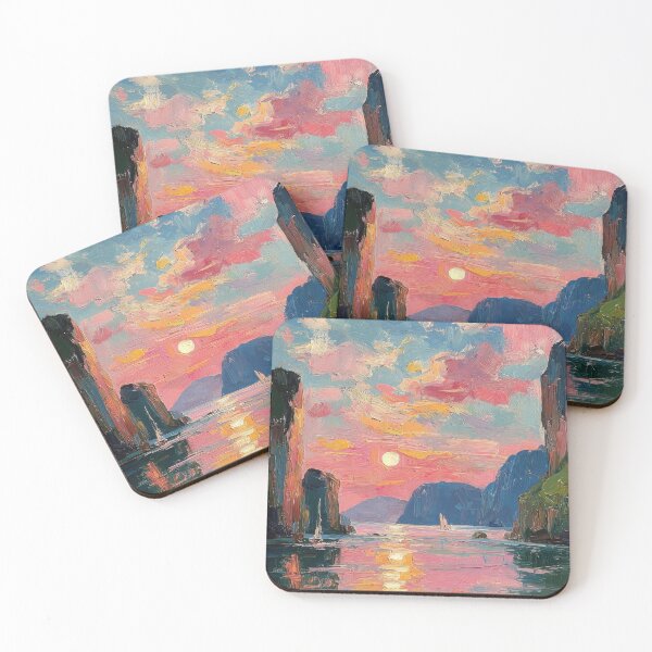 Item preview, Sunset on a coastal morning designed and sold by ArtHouseNiklas.