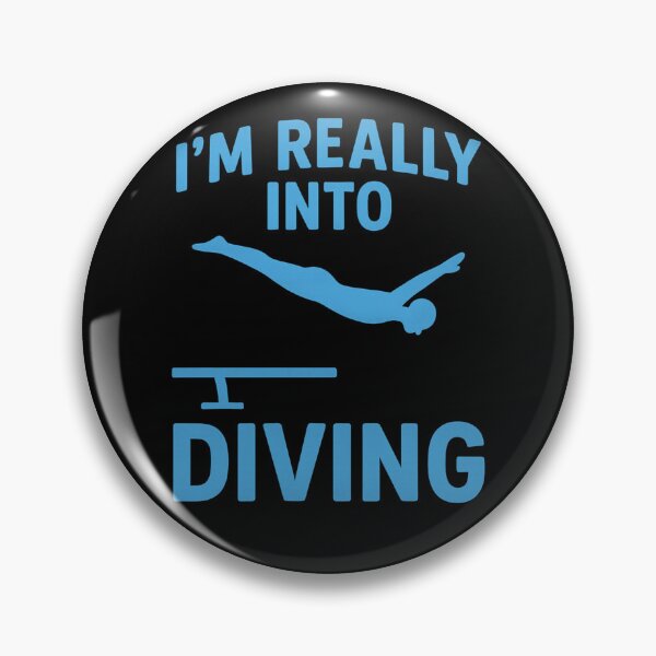 Item preview, Springboard Diving Funny Minimalist Blue Diver Design designed and sold by EuropeanPrints.
