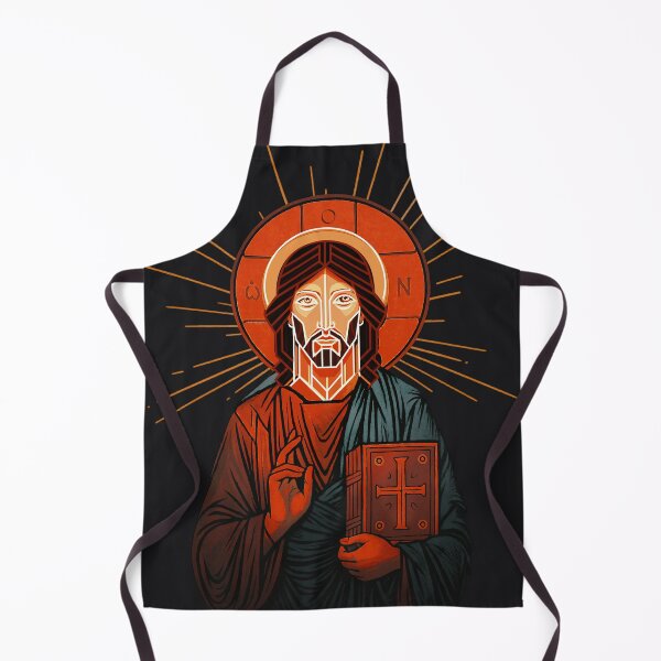 Item preview, LUX MUNDI — Geometric Byzantine Christ Icon designed and sold by Sanctum Icons.