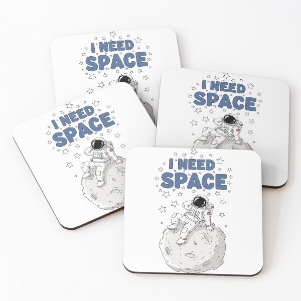 Item preview, I Need Space – Astronaut Sitting on the Moon Illustration designed and sold by nuel-art.