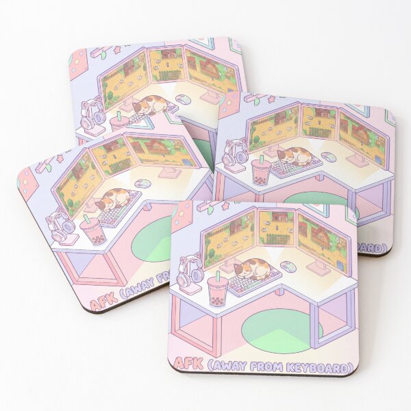 Item preview, AFK Cozy Gamer - Pastel Desk Setup Isometric designed and sold by ryanguas.