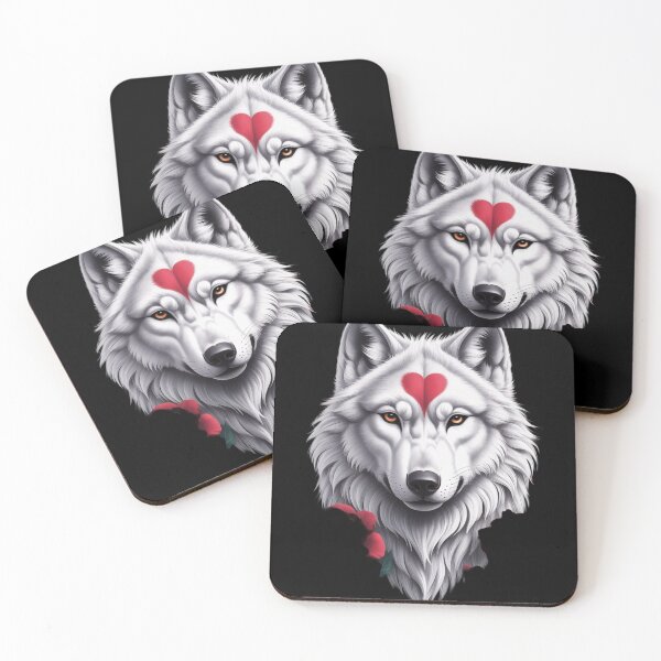 Item preview, Floral Wolf Valentines Day Flowers Rose Vintage Loves Wolves  designed and sold by RoyTill0Art.