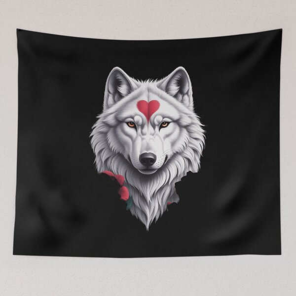 Item preview, Floral Wolf Valentines Day Flowers Rose Vintage Loves Wolves  designed and sold by RoyTill0Art.