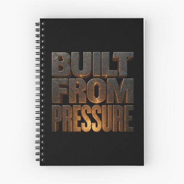 Item preview, Built From Pressure - Cracked Steel Typography Motivational Design designed and sold by MKreative Studio.