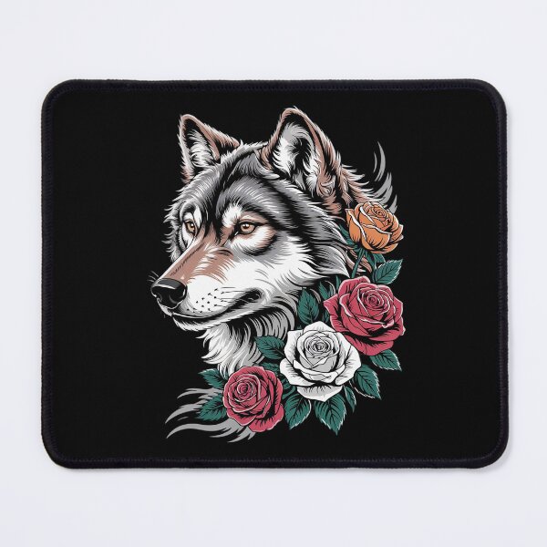 Item preview, Floral Wolf Vintage Flowers Rose Wolf Face for Wolves Lover designed and sold by RoyTill0Art.