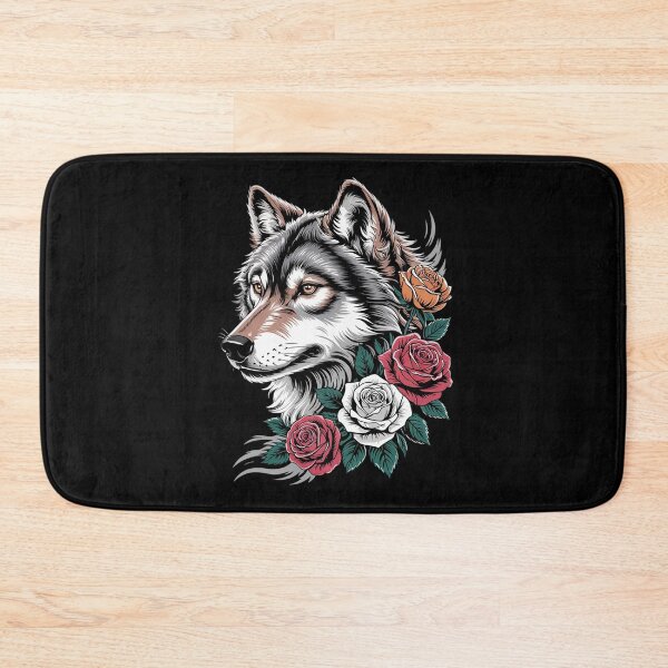 Item preview, Floral Wolf Vintage Flowers Rose Wolf Face for Wolves Lover  designed and sold by RoyTill0Art.