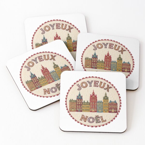 Item preview, Bordeaux Joyeux Noël Elegant French Textile Patch designed and sold by Imaginarium of Chaos falcon88 .