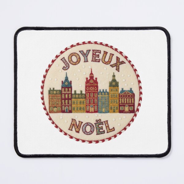 Item preview, Bordeaux Joyeux Noël Elegant French Textile Patch designed and sold by Imaginarium of Chaos falcon88 .