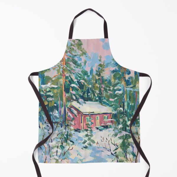 Item preview, Pink House in the Winter Forest designed and sold by ArtHouseNiklas.