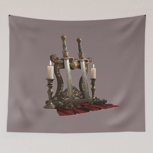Item preview, Medieval Merry Christmas & Happy New Year Sword Display designed and sold by DroolWorthyUS.