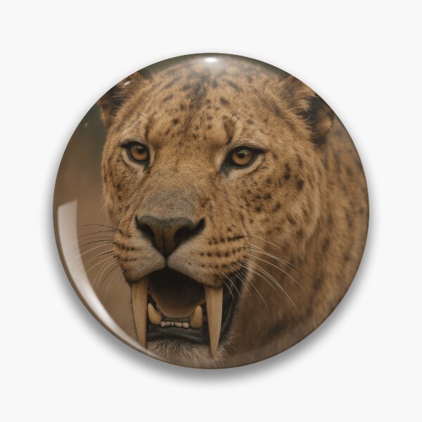 Item preview, Scimitar's Edge: Portrait of the Homotherium Hunter designed and sold by PrehistoryPulse.