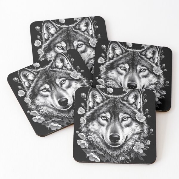 Item preview, Floral Wolf Vintage Flowers Wolf Face for Wolves Lover  designed and sold by RoyTill0Art.