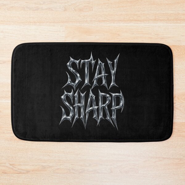 Item preview, STAY SHARP Chrome Blade Typography - Techwear Street Graphic designed and sold by MKreative Studio.