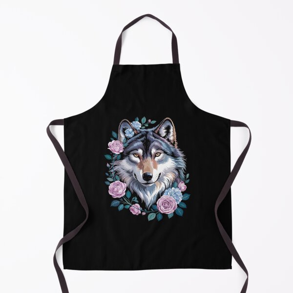 Item preview, Floral Wolf Vintage Flowers Wolf Face for Wolves Lover1  designed and sold by RoyTill0Art.