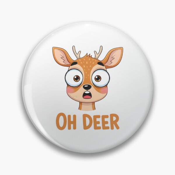 Item preview, Oh Deer – Surprised Deer Funny Pun Illustration designed and sold by nuel-art.