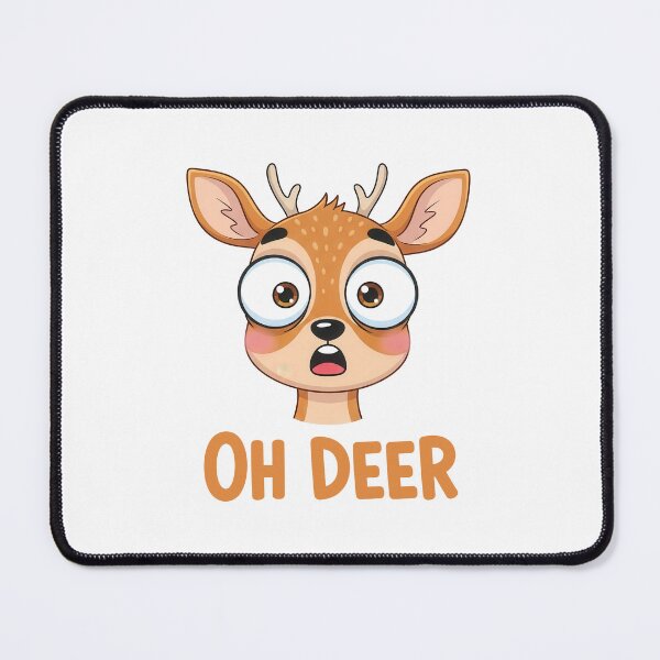 Item preview, Oh Deer – Surprised Deer Funny Pun Illustration designed and sold by nuel-art.