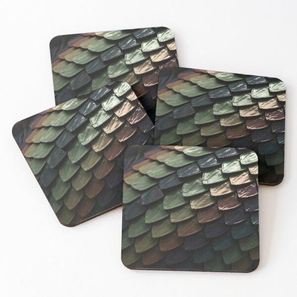 Item preview, Rainbow Dragon Scales designed and sold by Kaleidoscope Print.