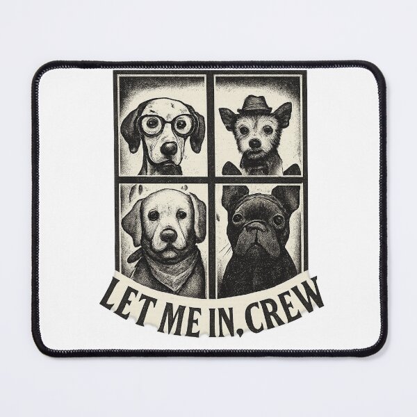 Item preview, Let Me In Crew - Quirky Dogs Peeking Window Illustration designed and sold by Taylor Bb.