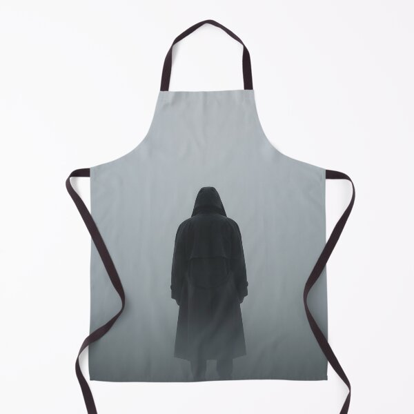Item preview, Figure in a dark hooded trench coat standing in dense fog designed and sold by homydesign.
