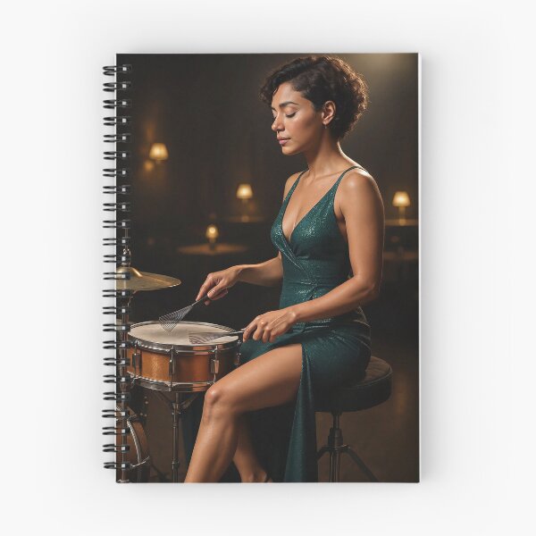 Item preview, Sarah plays drums in elegant green dress designed and sold by CathryneDelamort.