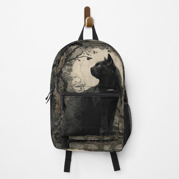 Item preview, Mystical Black Cat at the Moonlit Arch designed and sold by Erika Kaisersot.