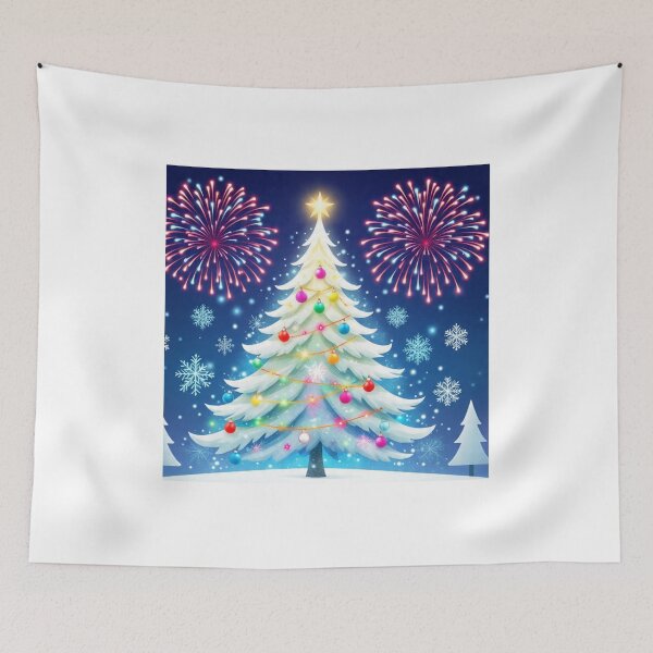 Item preview, Modern Minimal Christmas Tree Illustration for Holiday Season – Clean Festive Winter Artwork designed and sold by LeoArt007.