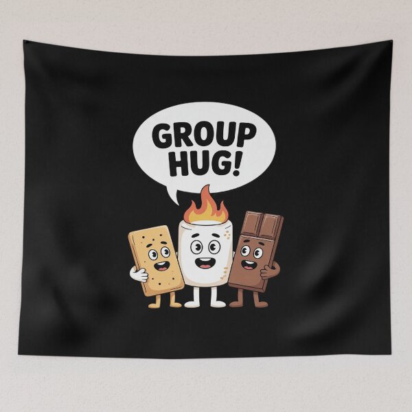 Item preview, Group Hug S'mores Camping Bonefire Chocolate Marshmallow  designed and sold by VerseFarm.