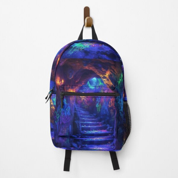 Item preview, Mystical staircase with neon graffiti art designed and sold by Mianku | Für das Leben.