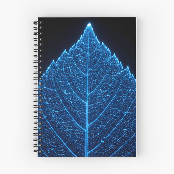 Item preview, Electric Blue Skeleton Leaf on Black designed and sold by homydesign.