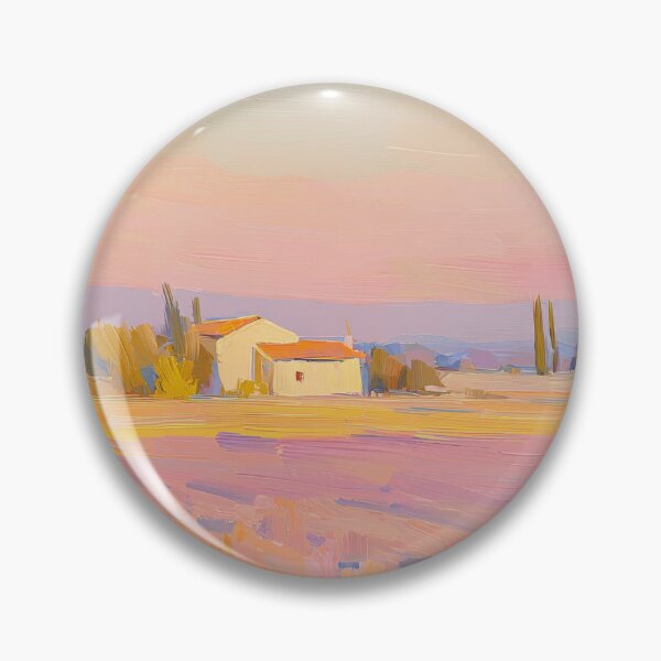 Item preview, Lavender field with white house designed and sold by ArtHouseNiklas.