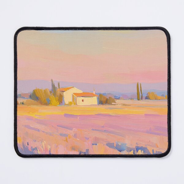 Item preview, Lavender field with white house designed and sold by ArtHouseNiklas.