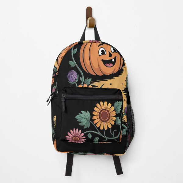 Item preview, Smiling Pumpkins On A Floral Pathway Halloween Vibes designed and sold by TeamLequid.