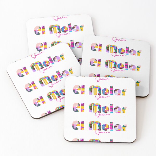 Item preview, El Molar, Spain, Vibrant Abstract City Typography Art designed and sold by Wanderful-roads.