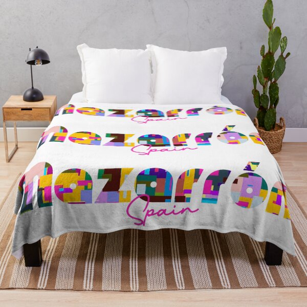 Item preview, Mazarrón, Spain, Vibrant Abstract City Typography Art designed and sold by Wanderful-roads.