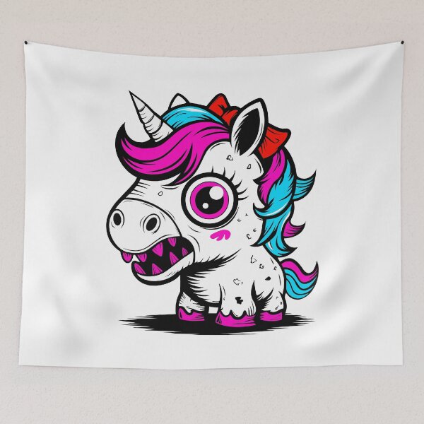 Item preview, Quirky, colorful unicorn designed and sold by QuanntixArt.