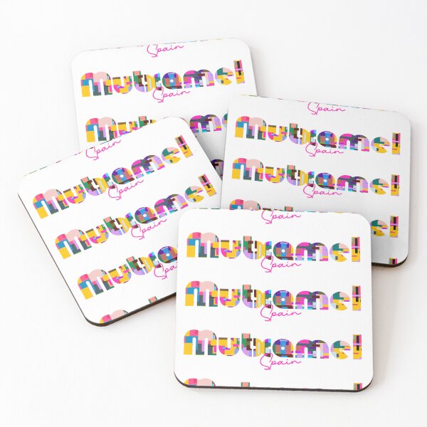 Item preview, Mutxamel, Spain, Vibrant Abstract City Typography Art designed and sold by Wanderful-roads.