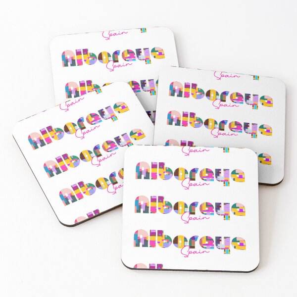Item preview, Alboraya, Spain, Vibrant Abstract City Typography Art designed and sold by Wanderful-roads.