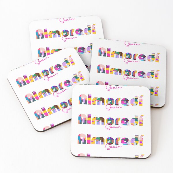 Item preview, Almoradí, Spain, Vibrant Abstract City Typography Art designed and sold by Wanderful-roads.