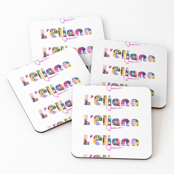 Item preview, L'Eliana, Spain, Vibrant Abstract City Typography Art designed and sold by Wanderful-roads.