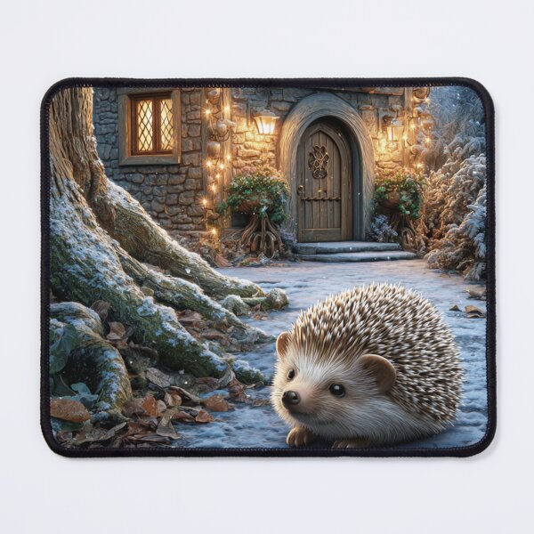 Item preview, Hedgehog Haven in the Quiet Winter Forest designed and sold by MyMagicalPlace.