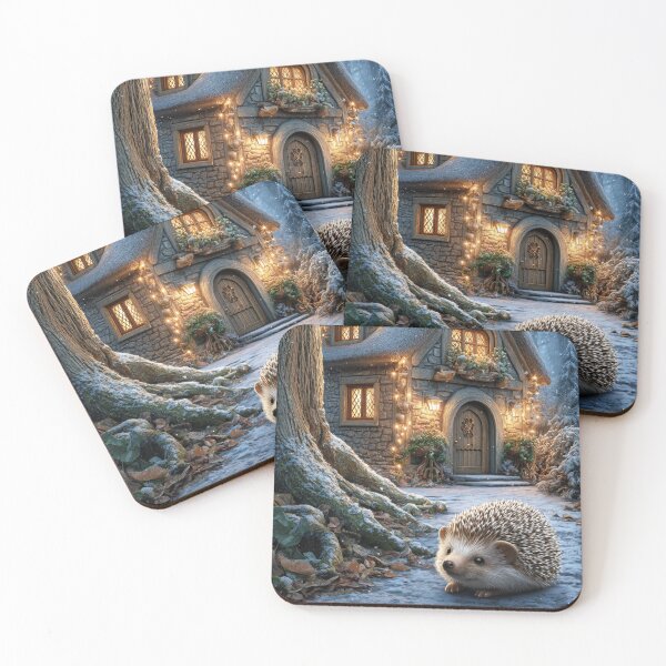 Item preview, Hedgehog Haven in the Quiet Winter Forest designed and sold by MyMagicalPlace.