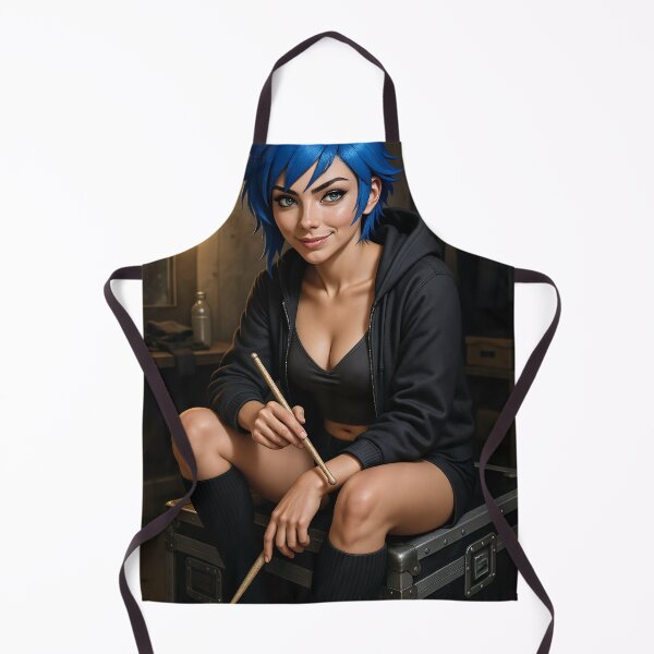 Item preview, Cipher blue-haired drummer backstage ready to play designed and sold by CathryneDelamort.
