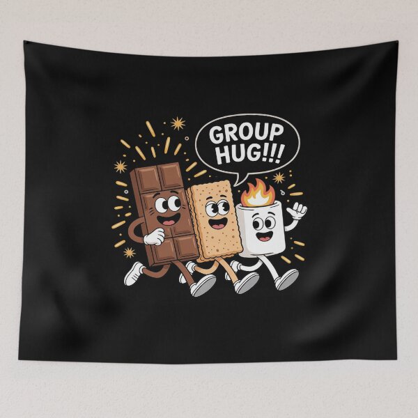 Item preview, Group Hug S'mores Funny Marshmallow Campfire Camping  designed and sold by VerseFarm.
