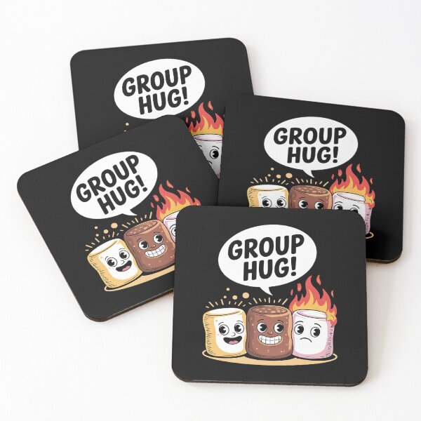 Item preview, Group Hug S'mores Marshmallows Cute Camping Funny Food  designed and sold by VerseFarm.
