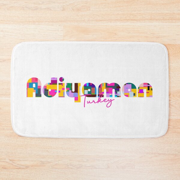 Item preview, Adıyaman, Turkey, Vibrant Abstract City Typography Art designed and sold by Wanderful-roads.