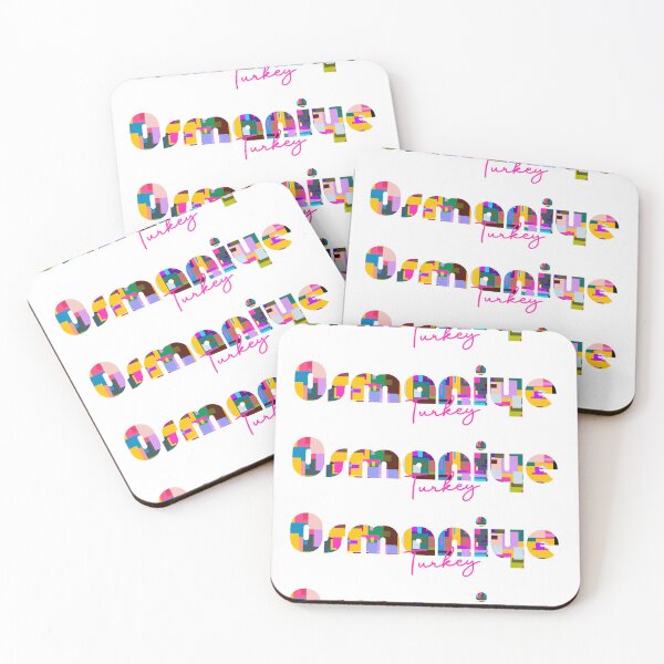 Item preview, Osmaniye, Turkey, Vibrant Abstract City Typography Art designed and sold by Wanderful-roads.