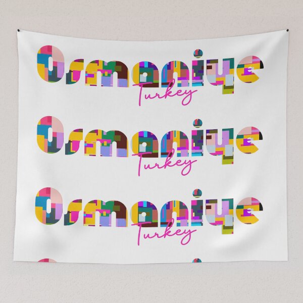 Item preview, Osmaniye, Turkey, Vibrant Abstract City Typography Art designed and sold by Wanderful-roads.