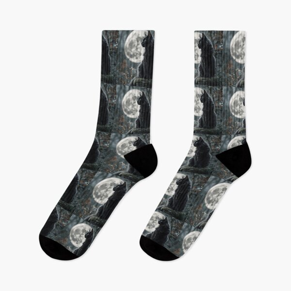 Item preview, Mystical Black Cat under the Full Moon designed and sold by Erika Kaisersot.
