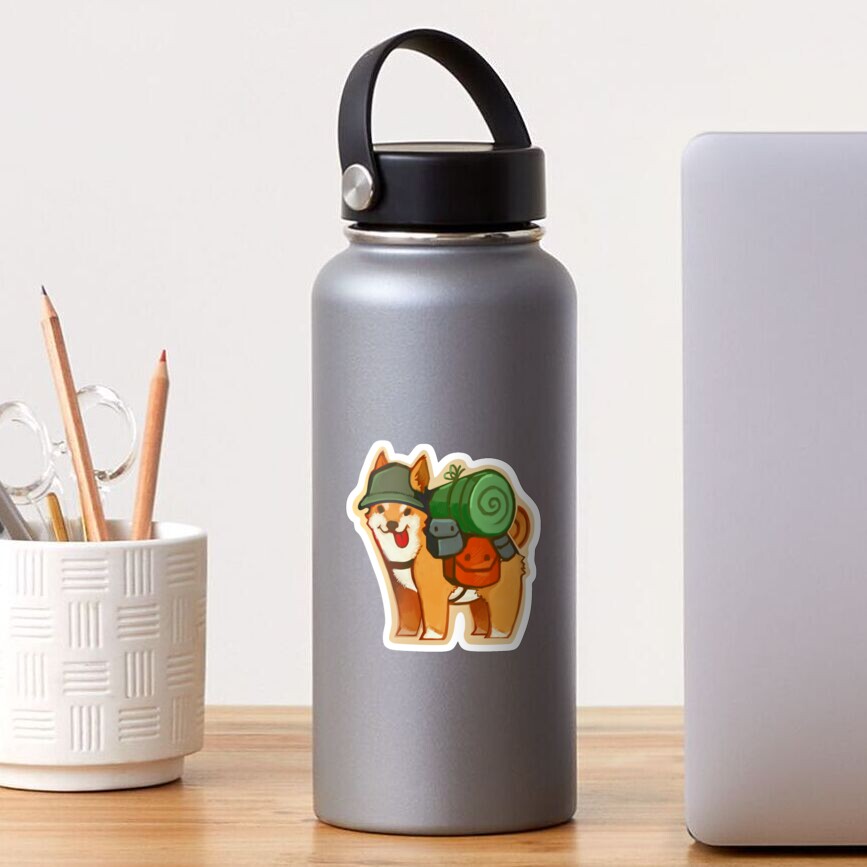 Adventure Shiba Sticker